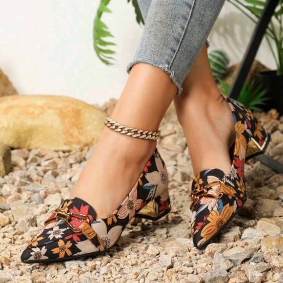 floral loafers womens